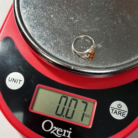 Amber Ring Sterling Silver Small - Picture 6 of 7
